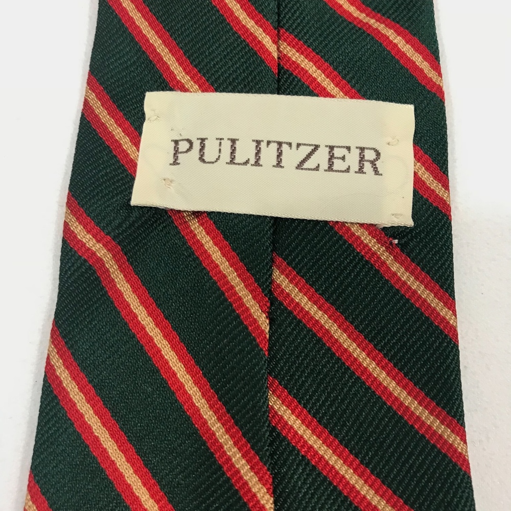 Pulitzer Green/Red Skinny Necktie